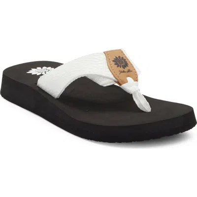 Yellow Box Premium Flax Flip Flop In White