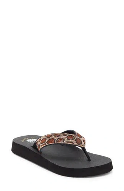 Yellow Box Premium Naseeba Flip Flop Sandal In Brown