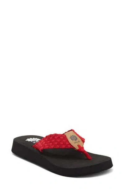 Yellow Box Premium Soleil Flip Flop Sandal In Red