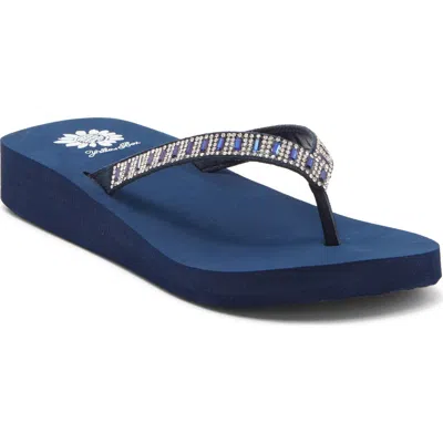 Yellow Box Premium Zemily Embellished Flip Flop In Multi