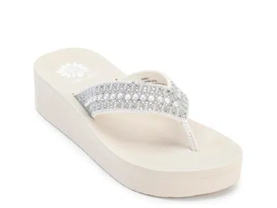 Yellow Box Ramsey Wedge Sandal In Sandstone