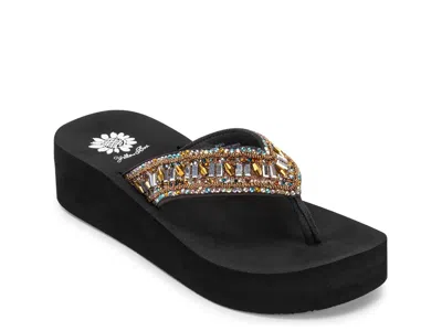 Yellow Box Raziq Wedge Sandal In Multi