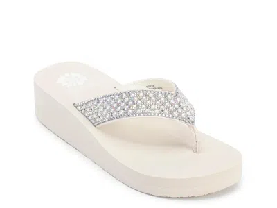 Yellow Box Sencha Wedge Sandal In Sandstone