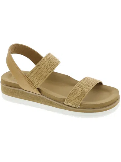 Yellow Box Terry Womens Casual Ankle Strap Platform Sandals In White