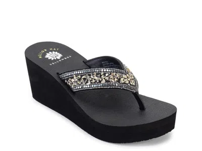 Yellow Box Wilfred Wedge Sandal In Black