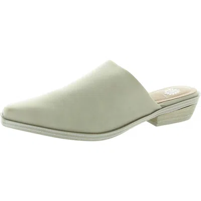Yellow Box Willard Womens Faux Leather Slip On Mules In Beige