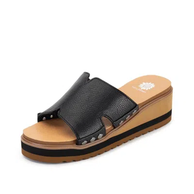 Yellow Box Women's Alameda Wedge Sandal In Black