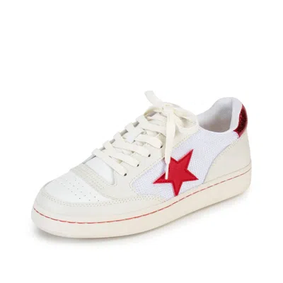 Yellow Box Women's Cardona Court Sneaker In White/red In Multi