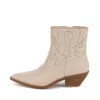 Yellow Box Women's Clifton Western Boot In Bone In Animal Print