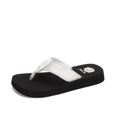 Yellow Box Women's Freehold Flip Flop In Silver