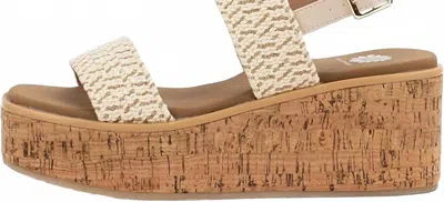 Yellow Box Women's Jeju Platform Sandal In Cream In White
