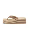 Yellow Box Women's Kaduna Platform Sandal In Taupe In Grey