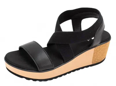 Yellow Box Women's Maldive Wedge Sandal In Black In Multi