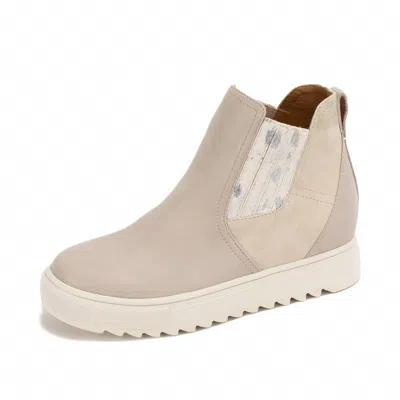 Yellow Box Women's Malvena Wedge Sneaker Boots In Bone In Neutral