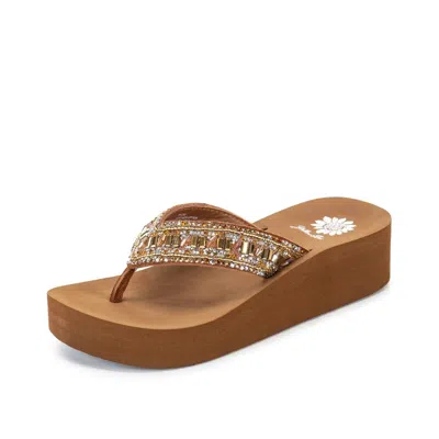 Yellow Box Women's Raziq Flatform Sandal In Tan In Multi