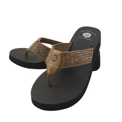 Yellow Box Women's Sierra Sandal In Brown In White