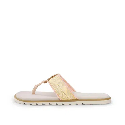 Yellow Box Women's Stencil Flip Flop In Coral In Neutral