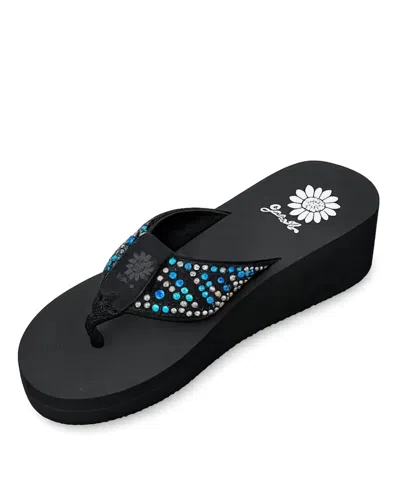 Yellow Box Women's Trisha Flip-flops In Turquoise In Blue