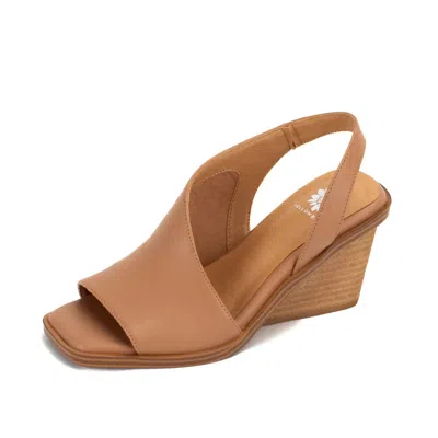 Yellow Box Women's Valdosta Slingback Wedge Sandal In Almond In Brown
