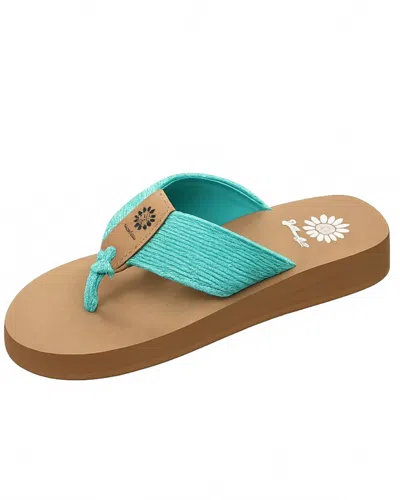 Yellow Box Women's Warton Flip-flops In Turquoise In Animal Print