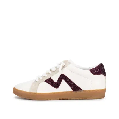 Yellow Box Women's Ziti Sneaker In Burgundy/white In Animal Print