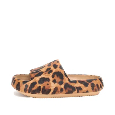 Yellow Box Women's Zolah Pillow Slides In Leopard In Brown