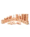 Yellow Door 1-10 Natural Number Stacker, Set Of 65 In Brown