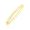 Yellow Gold 10k  Dome Style Shiny Bangle (3.30 Mm) In Gold