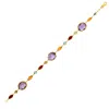 Yellow Gold 14k  Bracelet With Multi-colored Stones In Yellow