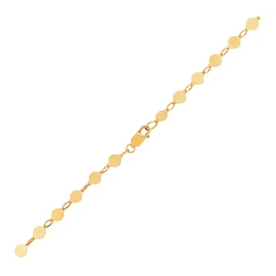 Yellow Gold 14k  Bracelet With Polished Circles