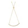 Yellow Gold 14k  Chain Bar Lariat Style Bracelet (1.00 Mm) In Yellow