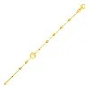 Yellow Gold 14k  Childrens Bracelet With Angel And Beads In Yellow