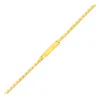 Yellow Gold 14k  Childrens Heart Link Id Bracelet In Yellow