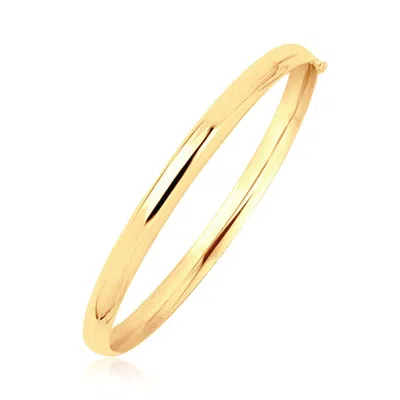 Yellow Gold 14k  Dome Design Polished Children's Bangle