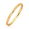 Yellow Gold 14k  Dome Style Children's Bangle With Diamond Cuts In Yellow
