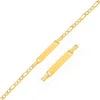 Yellow Gold 14k  Figaro Link Childrens Id Bracelet (3.30 Mm) In Yellow
