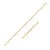 Yellow Gold 14k  High Polish Hexagon Link Bracelet (5.0mm) In Yellow