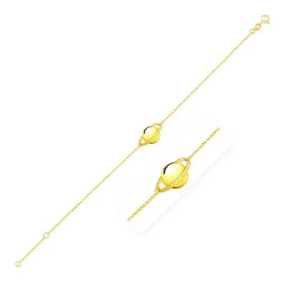 Yellow Gold 14k  Saturn Bracelet