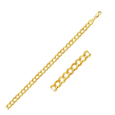 Yellow Gold 14k  Solid Curb Bracelet (3.60 Mm)