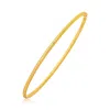 Yellow Gold 14k  Thin Textured Stackable Bangle In Yellow