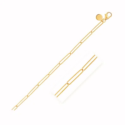 Yellow Gold 14k  Wire Paperclip Bracelet (2.70 Mm)