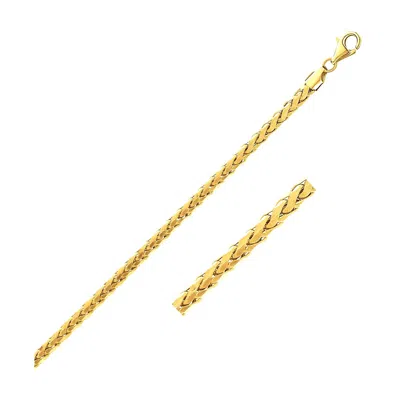 Yellow Gold 2.7mm 14k  Diamond Cut Round Franco Bracelet