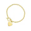 Yellow Gold Toggle Bracelet With Heart Charm In 14k  (22.35 Mm) In Yellow
