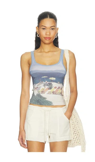 Yellow The Label Fara Tank Top In Multi
