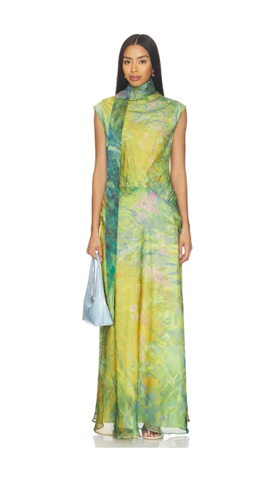 Yellow The Label Irises Monet Maxi Dress In Yellow