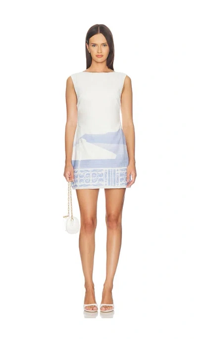 Yellow The Label Mason Linen Dress In White