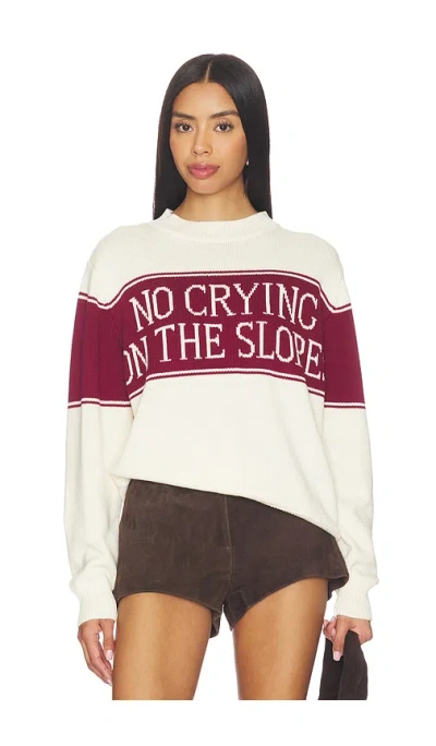 Yellow The Label No Crying On The Slopes Pullover In Multi