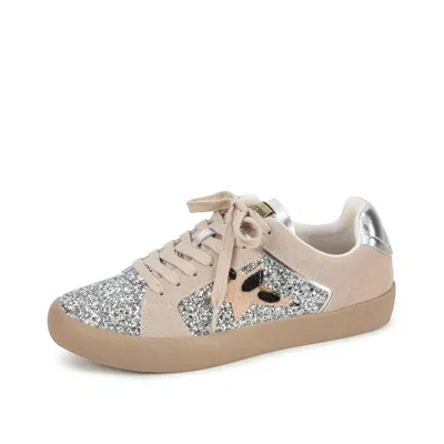 Yellow The Label Women's Chapman Lace-up Sneaker In Silver In Brown