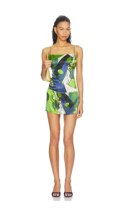 Yellow The Label X Revolve Odette Silk Dress In Axis