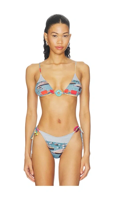 Yellow The Label X Revolve Sade Charm Bikini Top In Blue